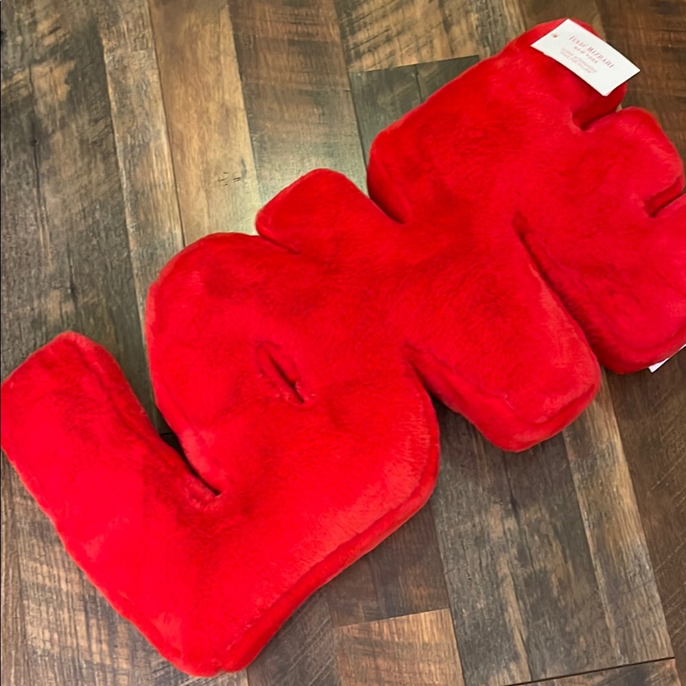 NWT Isaac Mizrahi Red ‘LOVE’ Pillow